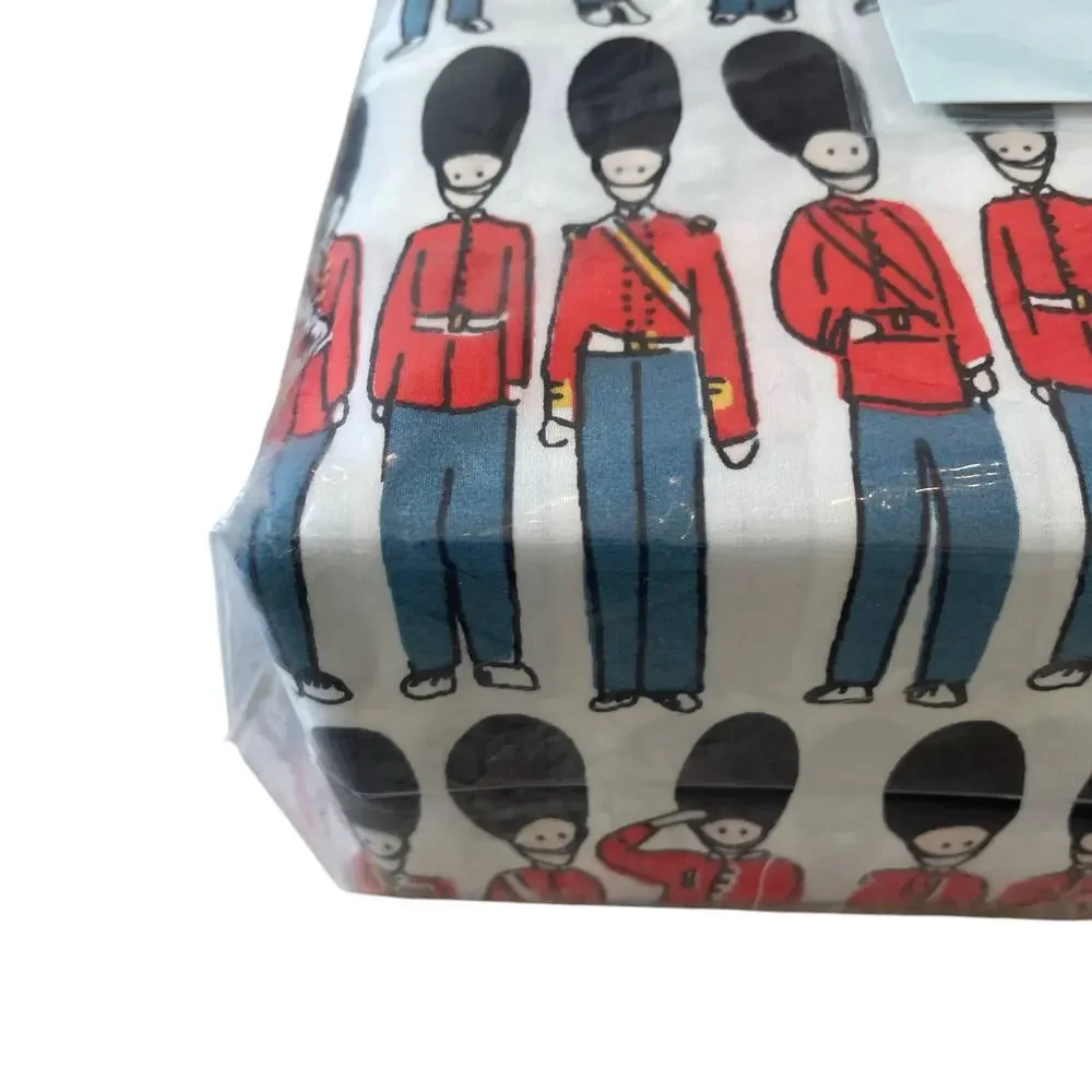 Cath Kidston London Guards Soldiers Christmas Nutcracker QUEEN Sheet Set 4 pc